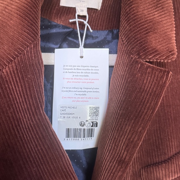 Sezane Michele Corduroy Blazer - Picture 3 of 3